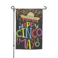 Cinco de Mayo Mexican Fiesta Garden Flag Polyester Flags 12 x 18 Inches Party Wedding Festival Birthday Home Decoration Patriotic Sports Events Parades