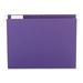 Smead Colored Hanging File Folder with Tab 1/5-Cut Adjustable Tab Letter Size Purple 25 per Box (64072)