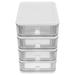 Desktop Storage Box Storage Bins Storage Case Plastic Storage Box Practical Organizer Desktop Storage Drawers Office