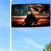 Bayyon Memorial Day Flag American Eagle Veteran Grommet Flag Banner with Grommets 3x5Feet Man cave Decor