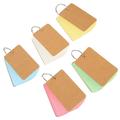 5 Pcs Flash Cards Binder Clips Mini Notepad Portable Blank Flashcards Blank Memo Notepad Card Stock Blank Card Blank Paper Extra Thick Kraft Paper Student