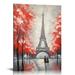 COMIO Red Paris Eiffel Tower Wall Artwork Black and Red Paris Posters Romantic Bathroom Wall Decoration Paris Canvas Print Paris Eiffel Tower Living Room Bedroom Poster