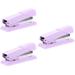 3pcs Convenient Stapler Metal Desk Stapler Professional Hand Stapler Home Accessory