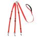 Nylon Tricephalous Dog Training Leash Heavy Duty Durable Walking Lead for Small and Medium Dogs (Red)