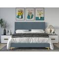 Home Design Andes Upholstered Panel Bed Blue - Twin