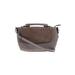 Madison West Leather Crossbody Bag: Pebbled Gray Color Block Bags
