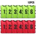 Carevas Waistcoat Bibs Vest Team Numbered Bibs Quick Team Soccer PCS Soccer Pinnies Waistcoat Soccer Pinnies Quick 12 PCS Soccer Team Soccer Team Pinnies Quick Team BUZHI Numbe Soccer Team Numbe Bibs