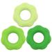 3 PCS Grass Green Grip Strength Exercise Silicone Hand Gripper Ring Silicone Hand Trainer Hand Clip Fitness