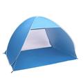 2-3 Person Beach Tent Pop Up Sun Shelter Tent Big Automatic Sun Umbrella 2-3 Person Fishing Beach Shelter Blue Blue