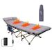 Cot Camping Cot Heated Camping cot with 10000mAh Power Bank Heavy Duty Holds 500 Lbs - 74 x 26.5 1-Pack Grey