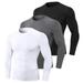 Carevas T-shirt Sleeve Compression Quick Workout T-Shirt Tops 3pcs Men s Sleeve Quick Dry Workout Dry Workout T-Shirt White QISUO SIUKE BUZHI
