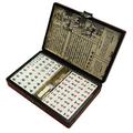 Walmeck Mahjong Box Chinese Toy 144 Tiles Numbered Set Tiles Set Portable Set Portable Chinese Tiles Portable Convenient Pristin