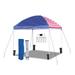King Canopy Easy Shut 8 x8 Instant Pop up Canopy with Weight Bags Guy Ropes and Stakes Fiberglass Rod Dome Roof USA