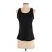 Active by Old Navy Active Tank Top: Black Polka Dots Activewear - Women's Size Small