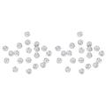 40 PCS A Necklace Straight Holes Drilling Balls Homedecor Beads Necklace Rhinestone Necklace Rhinestone Spacer Beads