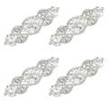 4 Pcs Decor Hat Flower Patch Crystal Applique Patches Bridal Belt Patches Rhinestone Iron on Patch Girdle Rhinestone Patch Hand Made Rhinestones Bride