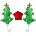3pcs in 1 Set Christmas Creative Car Decorative Tree and Star Car Costume Kit Vehicle Windows Ornaments Christmas Costume Auto Exterior Gift Accessories