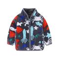 QUYUON Baby Boys Girls Puffer Padded Jacket Discounts Long Sleeve Fleece Jacket Kids Baby Warm Girls Boys Winter Warm Fleece Jackets Sweatshirt Red 3T-4T