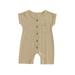 Baby Boys Jumpsuit Sleeveless Crew Neck Button Closure Summer Romper