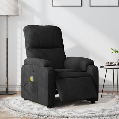 vidaXL Massage Recliner Chair Wingback Reclining Armchair Microfiber Fabric