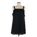Final Touch Casual Dress - Shift Square Sleeveless: Black Solid Dresses - Women's Size Medium