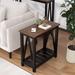 Rustic Vintage Narrow End Side Table - 23.6"D x 11.8"W x 23.6"H