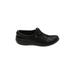 Clarks Flats: Slip-on Wedge Classic Black Print Shoes - Women's Size 10 - Round Toe