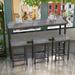 Modern Design Kitchen Dining Table, Pub Table, Long Dining Table Set with 3 Stools, Easy Assembly