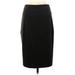 Express Casual Pencil Skirt Knee Length: Black Print Bottoms - Women's Size 8