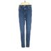 Levi's Jeans - Super Low Rise Skinny Leg Boyfriend: Blue Bottoms - Women's Size 25 - Dark Wash