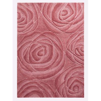 Teppich HEINE HOME Gr. 1, bunt (rosa, bordeaux), B:60cm H:12mm L:90cm, Wolle, Teppiche Image