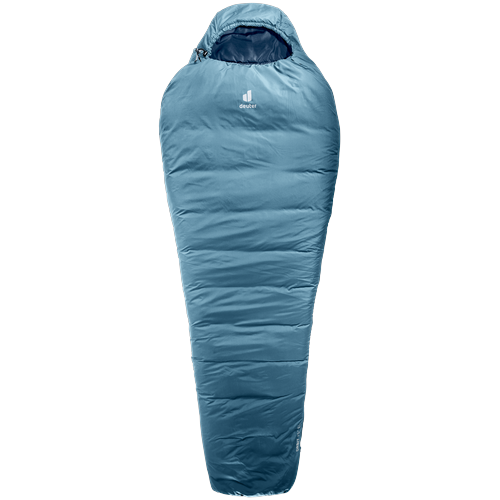 "Schlafsack DEUTER ""Orbit +5 EL"" Schlafsäcke Gr. B/L: 79 cm x 220 cm, mit Reißverschluss, blau (atlantic, ink) Schlafsäcke"