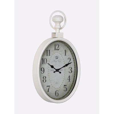 Wanduhr HEINE HOME Wanduhren Gr. B/H/T: 31,5 cm x 57 cm x 6 cm, beige (creme) Wanduhren