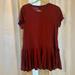 J. Crew Tops | Maroon J Crew Short Sleeve Top, Size Large | Color: Red | Size: L