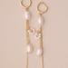 Lucky Brand Pearl Chain Hoop Fringe Earring - Women's Ladies Accessories Jewelry Earrings in Gold
