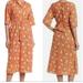 Anthropologie Dresses | Anthropologie Dra Los Angeles Orange Floral Print Cottage Core Dress | Color: Orange/Yellow | Size: Xs