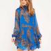 Free People Dresses | Free People Forget Me Not Moonstruck Mini Dress | Color: Blue/Tan | Size: M