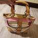 Coach Bags | Coach Hampton Multi-Color Striped Handbag | Color: Pink/White | Size: Small-Medium