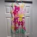 Lilly Pulitzer Dresses | Floral Lily Pulitzer Dress With Keyhole Back | Color: Pink/Yellow | Size: 4