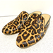 Michael Kors Shoes | Michael Kors Natasha Leopard Calf Hair Mules Slip-On Shoes Animal Print Us 7m | Color: Black/Brown | Size: 7