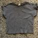 Zara Shirts & Tops | Charcoal Zara 3-4 Year Waffle Tee With Ruffle Sleeves | Color: Gray | Size: 3tg