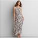 American Eagle Outfitters Dresses | American Eagle Floral Maxi Wrap Tasseled Dress | Color: Blue/White | Size: S