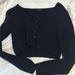 Brandy Melville Tops | Brandy Melville Black Button Up Long Sleeve | Color: Black | Size: S