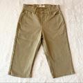 Levi's Pants & Jumpsuits | Levi’s Petite Tan Khaki Denim Capri Casual Pants Size 6p | Color: Tan | Size: 6p