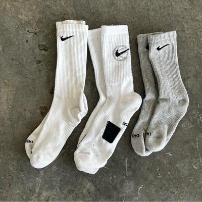 Nike Underwear & Socks | Bundle Of Nike Elite Basketball Socks White Only | Color: Gray/White | Size: L