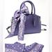 Coach Accessories | Coach Floral Print Silk Diamond Scarf Nwt | Color: Purple | Size: Os