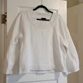 J. Crew Sweaters | J Crew 2021 White Relaxed Sleeve Boatneck Cotton Beach Sweater- M | Color: White | Size: M