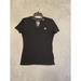 Adidas Tops | Adidas T-Shirt Womens S Small Black Short Sleeve V-Neck Gray Spell Out Logo | Color: Black | Size: S