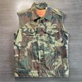 Levi's Jackets & Coats | Levi’s Green Camo Denim Jacket Vest Button Down S | Color: Brown/Green | Size: S