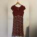 Anthropologie Dresses | Anthropologie Plenty By Tracy Reese Lace Pleated Midi Dress Women’s Size 4 Euc | Color: Red | Size: 4